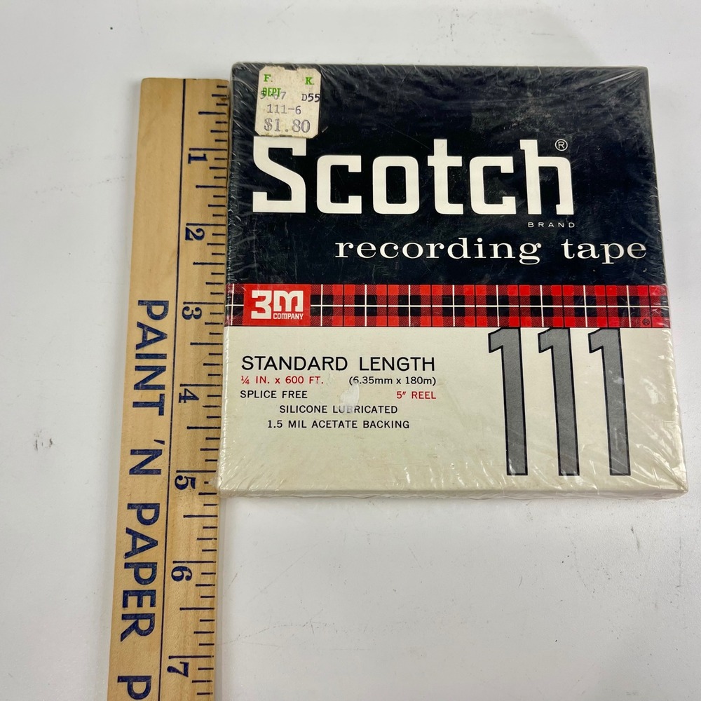 Scotch 111 Magnetic Recording‎ Tape 1/4 x 600 FT 5 Inch 3M Vintage NOS Sealed - Picture 4 of 4